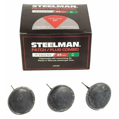 Buy Steelman Jsg382 Tire Repair Patch/Plug Combo,1/4 ,Pk25 • 30.99$