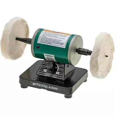 Buy Grizzly T32003 1/4 HP Variable-Speed Mini Benchtop Polisher • 90.95$