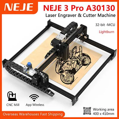 Buy NEJE 3 PRO A30130 Laser Cutter Engraver Laser Engraving Machine 6W DIY • 199$