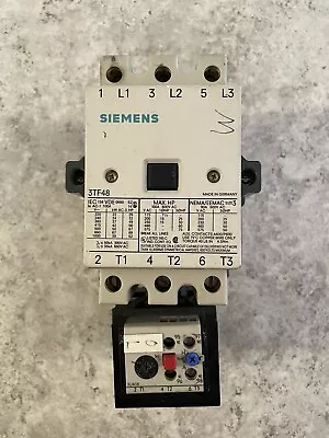 Buy SIEMENS 3TF48 Size 3 110 120V Starter Contactor 3UA5800 2T 40 57A Overload Relay • 100$