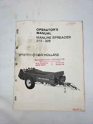 Buy Sperry New Holland Manure Slurry Spreader Operator's Manuals Various Models  • 14.99$