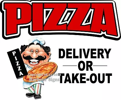 Buy Pizza Delivery Or Takeout DECAL (Choose Your Size) Food Truck Concession Sticker • 13.99$