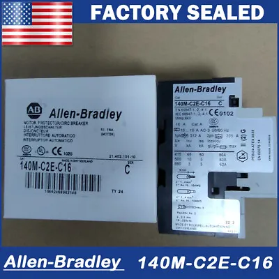 Buy Allen-Bradley 140M-C2E-C16 140MC2EC16 Motor Protection New Factory Sealed 2022 • 129.99$