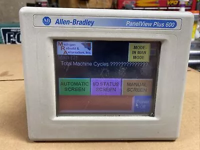 Buy Allen Bradley 2711P-T6C20D /B Panelview Plus 600 Operator Panel *Cracked Plastic • 399$