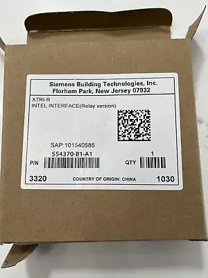 Buy New Siemens Xtri-r Intel Interface W/ Relay S54370-b1-a1 • 40$