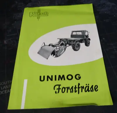 Buy Unimog Cherry Unimog Forestry Milling Forestry/Technical Data - Old Brochure • 10.79$