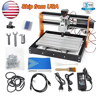 Buy 3018 Pro CNC Router Kit With 3 Axis XYZ Limit Switches & E-Stop Milling PVC PCB • 159$