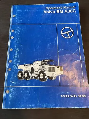 Buy Volvo A30C 6x6 Articulated Dump Truck Operator Maintenance Manual Service Book • 105.45$