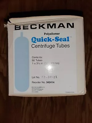 Buy Beckman Quick-seal Centrifuge Tubes, 39 Ml, 1 X 3.5 In (25 X 89 Mm), 24 Tubes • 70$