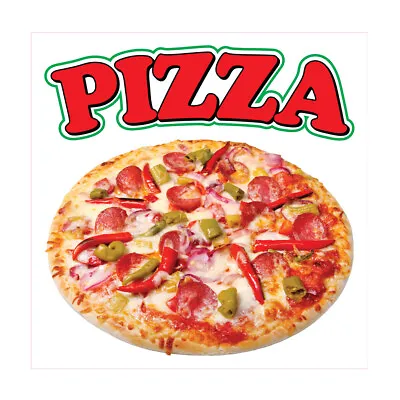 Buy Food Truck Decals Pizza Style C Restaurant & Food Concession Concession Sign Red • 72.99$