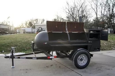Buy NEW Smoker Trailer Pit Wood Cage BBQ Cooker 59  X 29  • 3,999$