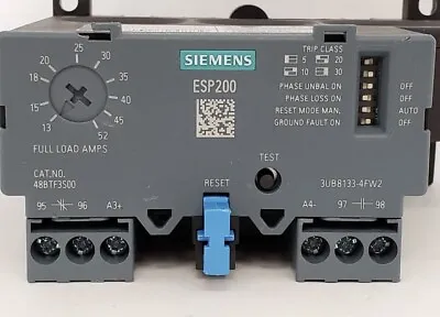 Buy SIEMENS 48BTF3S00 ESP200 3UB8133 4FW2 Electronic Overload Relay 13-52 AMP • 199.95$