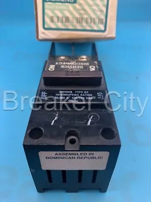 Buy Siemens QPJ2200 200 Amp 2 Pole Circuit Breaker ITE Type QPJ 240VAC BJ2200 *NEW • 399.99$