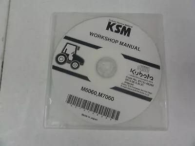 Buy Kubota WSM M6060 M7060 Tractor Repair Workshop Manual CD • 46.50$