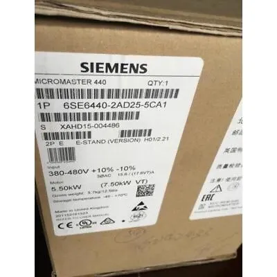 Buy New Siemens MICROMASTER440 Without Filter 6SE6440-2AD25-5CA1 6SE6 440-2AD25-5CA1 • 1,077.38$