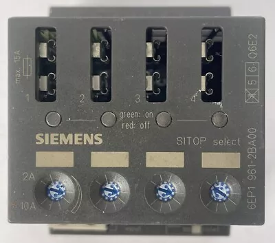 Buy Siemens 1p 6ep1961-2ba00 Sitop Select Diagnostics Module Output 4 X 24vdc 10a • 19$