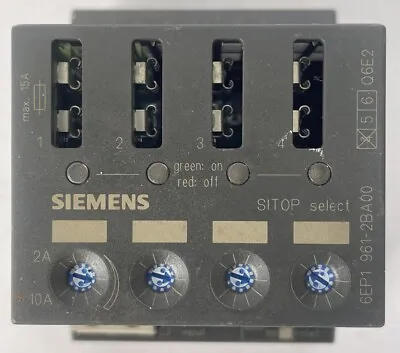 Buy Siemens 1p 6ep1961-2ba00 Sitop Select Diagnostics Module Output 4 X 24vdc 10a • 19$