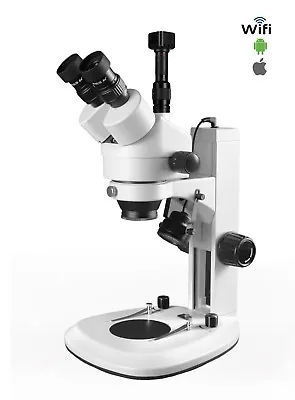 Buy Simul-Focal Trinocular Zoom Stereo Microscope 5MP WiFi Digital Camera • 483$
