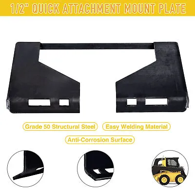 Buy PREENEX 1/2  Quick Attachment Mount Plate Trailer-Adapter Skid Steer Grade-50 • 97.75$