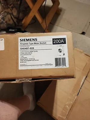 Buy Siemens 200A Ringless Type Meter Socket 3Phase 4Wire 600V AC Nema 3R • 325$