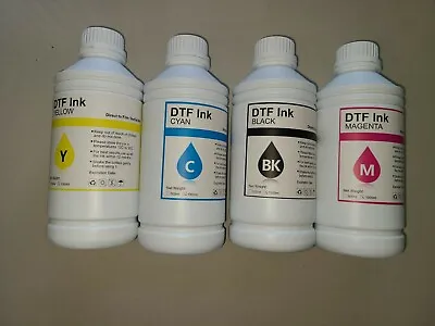 Buy 4 Color 1000ml Ink Liters CMYK No White, DTF PRO  Direct To Film Textile  • 240$