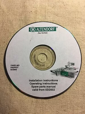 Buy Altendorf  F-45 / Elmo / F-92 / F-92T - Sliding Table Saw - Install Operate CD • 19.99$