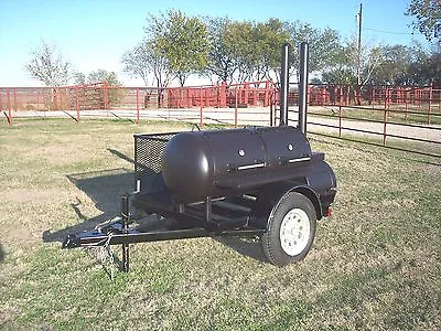 Buy NEW Custom BBQ Pit Smoker Charcoal Grill Trailer  • 5,150$