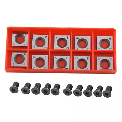 Buy For Woodworking Spiral Planer Carbide Square Inserts 14mmx14mm (Set Of 10) • 22.15$
