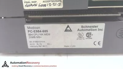 Buy Schneider Electric Pc-984-685,  Control Module #301162 • 625$