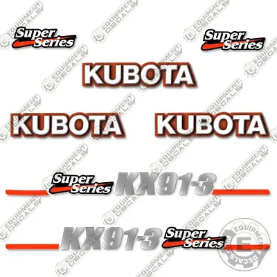 Buy Fits Kubota KX91-3 Decal Kit Mini Excavator Replacement Decals (KX 91-3) • 79.95$