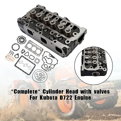 Buy Complete Cylinder Head Assy+Gasket Kit For Kubota D722 Excavator Lawn Tractor US • 378.89$