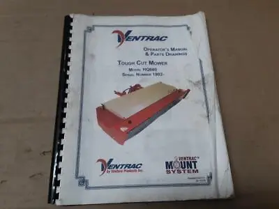 Buy Ventrac Printed Operator's And Parts Manual Mower Model HQ680 Serial # 1902 & Up • 40$