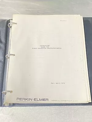 Buy Perkin Elmer PE AA Atomic Absorption Spectrophotometer 560- Users Guide / Manual • 39.99$