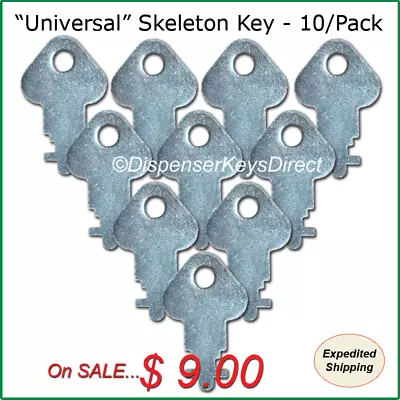 Buy  Universal  Skeleton Key For Paper Towel & Toilet Tissue Dispensers - (10/pk.) • 9$
