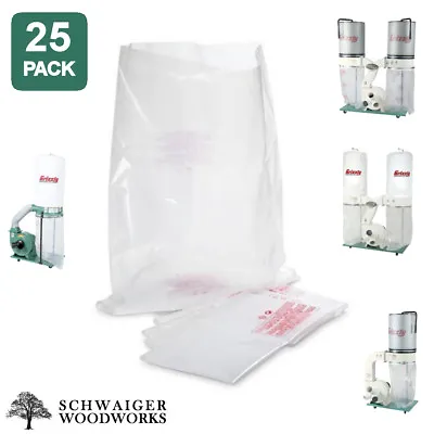 Buy (25) Plastic Dust Collector Bags For Grizzly G0548ZP, G0562ZP, G1030Z2P, G1028Z2 • 89.99$