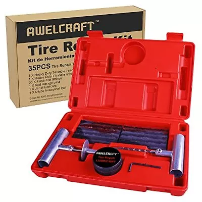 Buy 35-Piece Universal Heavy Duty Tire Plug Kit To Fix Punctures & Plug Flats • 31.22$