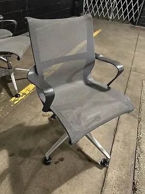 Buy Herman Miller  Setu Office Mesh Chair Gray Used Good Condition • 269.99$