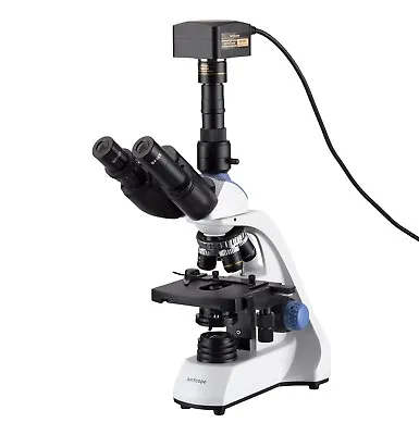 Buy AmScope 40X-2500X LED Trinocular Compound Microscope + Mechanical Stage + 5MP Ca • 630.99$