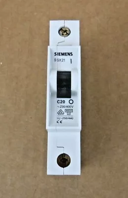 Buy New Siemens 5sx2-120-7 5sx2120-7 Circuit Breaker 20 Amp 1p 230/400v (10+ Avail) • 15.50$