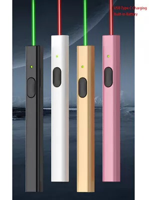 Buy 3000m Green Red Laser Pointer Mini Pen USB Type C Rechargeable Built-in Battery • 18.99$