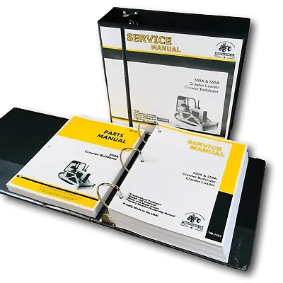 Buy Service Parts Manual Set For John Deere 550A Crawler Bulldozer Loader Catalog JD • 124.97$