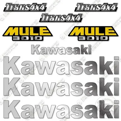 Buy Kawasaki Mule 3010 Decal Kit Utility Vehicle - Aftermarket 7 Year 3M Vinyl Kit! • 84.95$