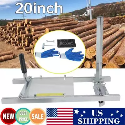 Buy 20IN Chainsaw Mill Chain Saw Mill Planking Milling Bar Chainsaw Accessories • 86.99$