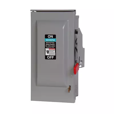 Buy Siemens 60-Amp Non-Fusible General-Duty Safety Switch Disconnect • 111.79$
