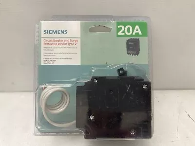 Buy NEW Siemens 20Amp Circuit Breaker And Surge Protector - Black (QSA2020SPDP) • 97.99$