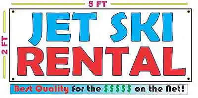 Buy JET SKI RENTAL All Weather Banner Sign NEW High Quality! XXL Lake Dock Trailer • 22.45$