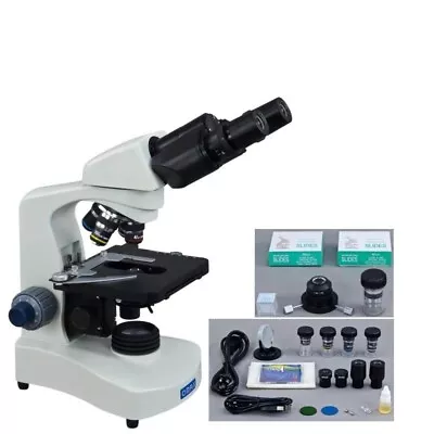 Buy 40X-2000X Live Blood Analysis Compound Oil Darkfield Microscope+Slides Covers • 703.99$