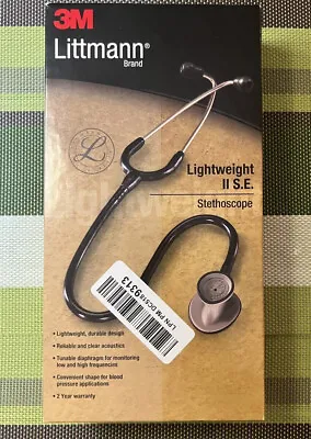 Buy New Open Box 3M Littmann 2450 Lightweight II S.E. Stethoscope, 28 Inch, Black • 54$
