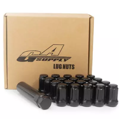 Buy 20Pcs Black 12X1.5 Lug Nuts,  Closed End Acorn Spline Tuner Lug Nuts 1.38  Tall  • 31.45$