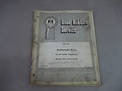 Buy 1966 Blue Ribbon Service Hydrostatic Drive  Level Land Combines  303,403,503 • 18$